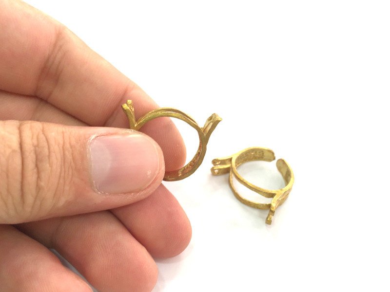 Raw Brass Adjustable Ring G3707