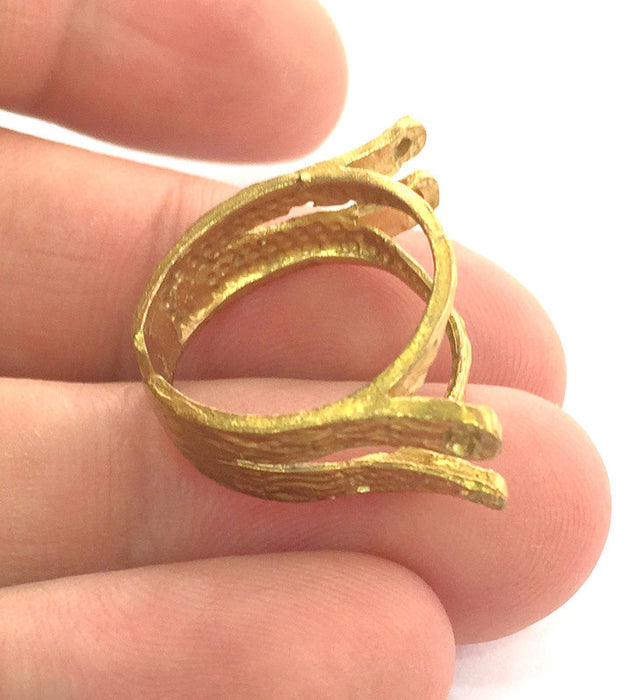 Raw Brass Adjustable Ring G3707