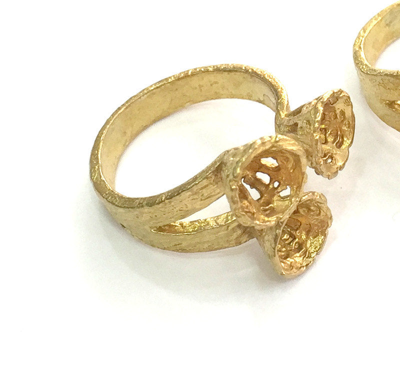 Raw Brass Adjustable Ring Blank (6 mm Blank)   G3708