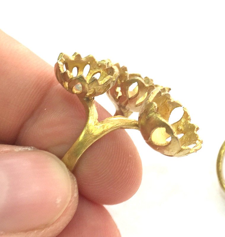 Raw Brass Adjustable Ring Blank (10mm,12mm,14mm)  G3710