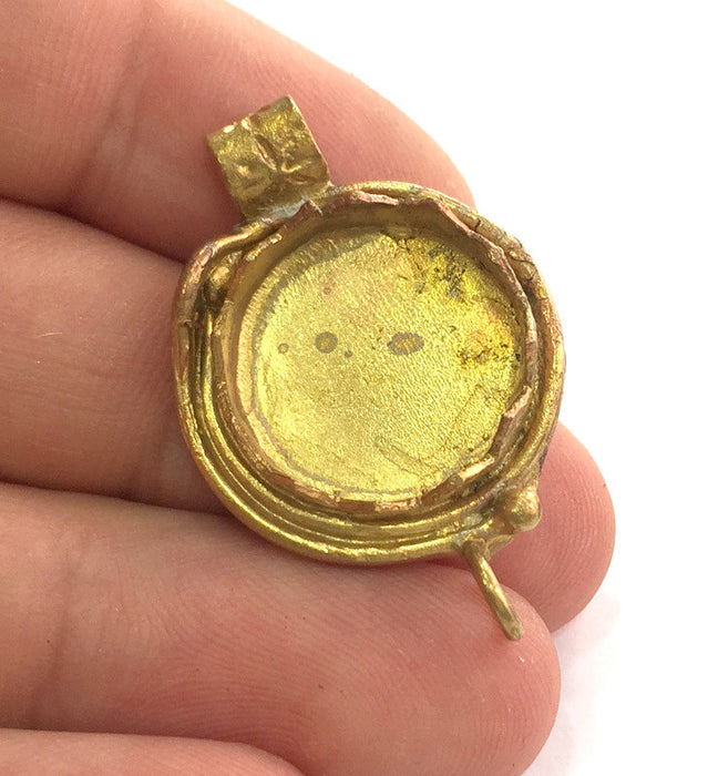 Raw Brass  Bezel Settings, (18mm blank) Cabochon Base,Mountings G3715