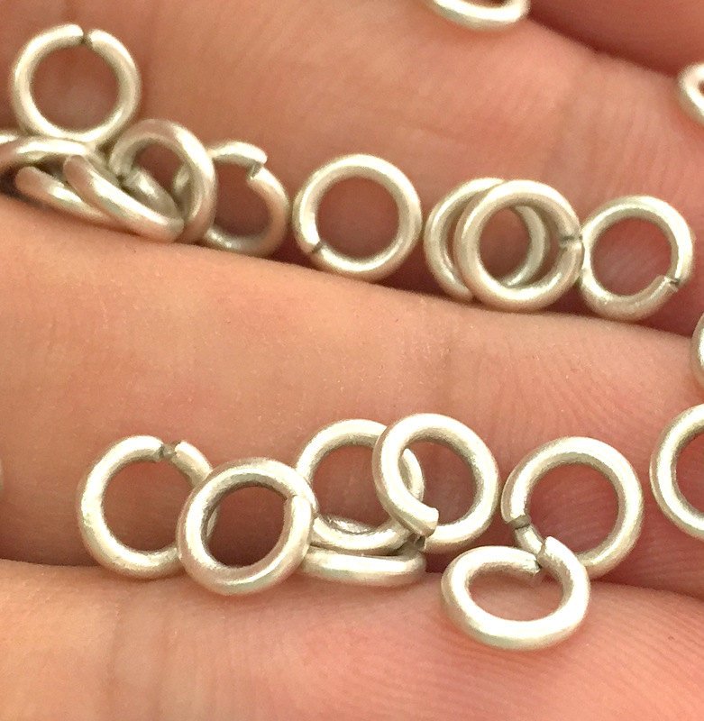 50 Pcs (6 mm) Antique Silver Plated Brass Strong jumpring ,Findings G3771