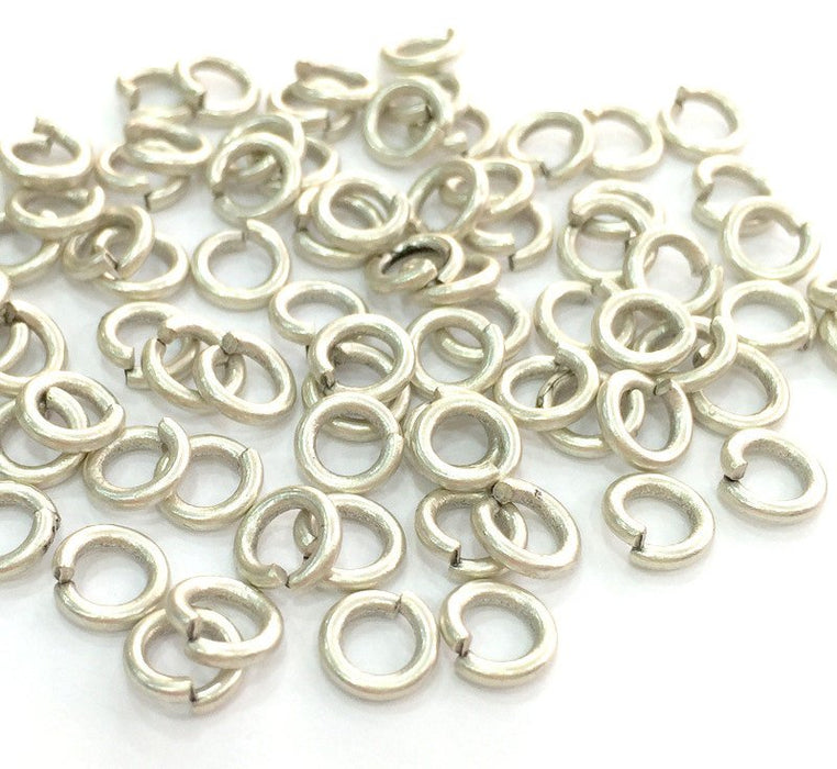 20 Pcs (6 mm) Antique Silver Plated Brass Strong jumpring ,Findings G3771