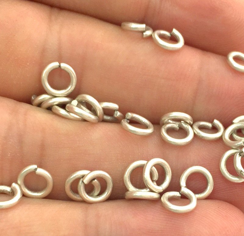 50 Pcs (6 mm) Antique Silver Plated Brass Strong jumpring ,Findings G3771