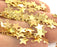 20 Gold Star Charms (8 mm)  Gold Plated Brass G3789