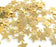 100 Gold Star Charms (8 mm)  Gold Plated Brass G3789