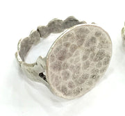 Adjustable Ring Blank, (20 mm blank) Antique Silver Plated Brass G3797