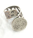 Adjustable Ring Blank, (20 mm blank) Antique Silver Plated Brass G3804