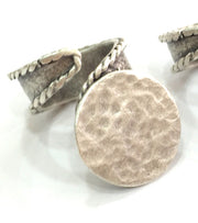 Adjustable Ring Blank, (20 mm blank) Antique Silver Plated Brass G3805