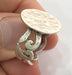 Adjustable Ring Blank, (20 mm blank) Antique Silver Plated Brass G3807