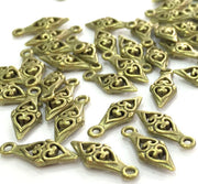 20 Pcs (14x6 mm.) Antique Bronze Metal  Charms  G3820