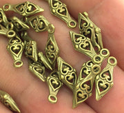 20 Pcs (14x6 mm.) Antique Bronze Metal  Charms  G3820