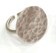 Adjustable Ring Blank, (20 mm blank) Antique Silver Plated Brass G3796