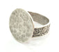 Adjustable Ring Blank, (20 mm blank) Antique Silver Plated Brass G3798