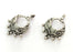 2  Antique Silver Plated Brass Charms 26x17 mm G3812
