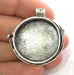Antique Silver Plated Brass  Mountings , Blanks  (30mm blank) G5912