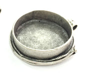 Antique Silver Plated Brass  Mountings , Blanks  (30mm blank) G5912