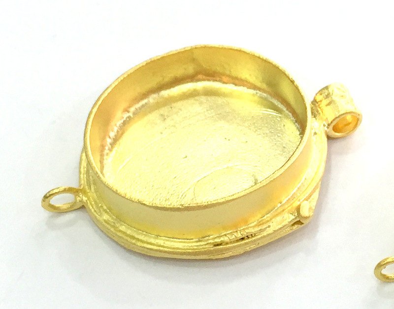 Gold Plated Brass Mountings ,  Blanks  44x36 mm (27 mm blank) G3828