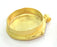 Gold Plated Brass Mountings ,  Blanks  36x32 mm (25 mm blank) G3834