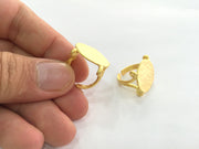 Adjustable Ring Blank, (20mm blank ) Gold Plated Brass G3840