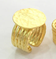 Adjustable Ring Blank, (20mm blank ) Gold Plated Brass G3844