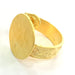 Adjustable Ring Blank, (20mm blank ) Gold Plated Brass G3845