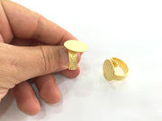 Adjustable Ring Blank, (20mm blank ) Gold Plated Brass G3845