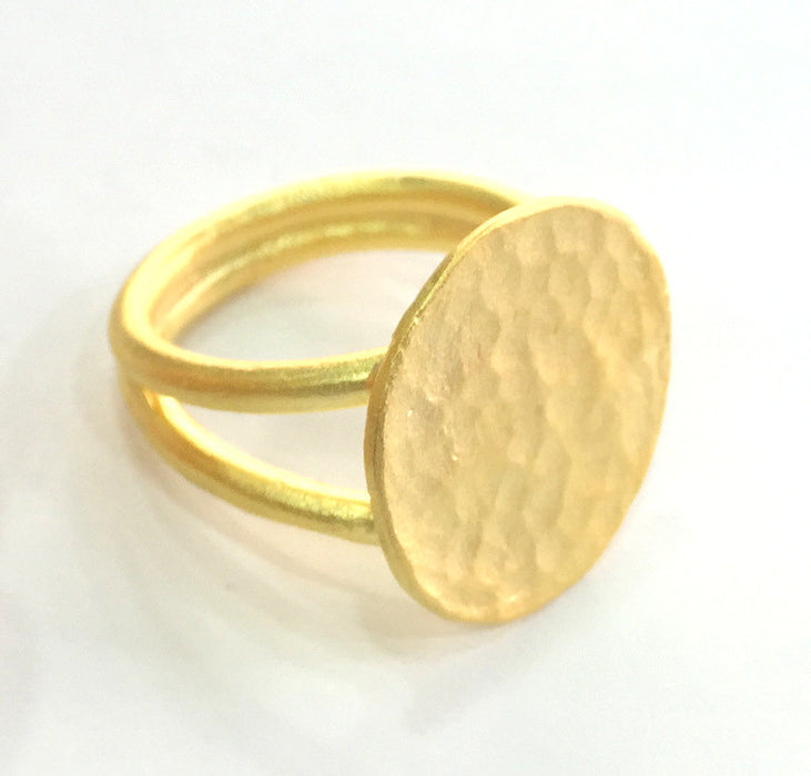 Adjustable Ring Blank, (20mm blank ) Gold Plated Brass G3846