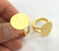 Adjustable Ring Blank, (20mm blank ) Gold Plated Brass G3846