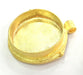 Gold Plated Brass Mountings ,  Blanks  36x32 mm (25 mm blank) G3834