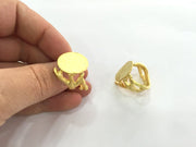 Adjustable Ring Blank, (20mm blank ) Gold Plated Brass G3836