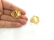Adjustable Ring Blank, (20mm blank ) Gold Plated Brass G3836