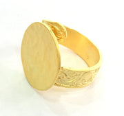 Adjustable Ring Blank, (20mm blank ) Gold Plated Brass G3845