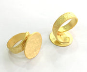 Adjustable Ring Blank, (20mm blank ) Gold Plated Brass G3845