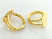 Adjustable Ring Blank, (20mm blank ) Gold Plated Brass G3846