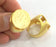 Adjustable Ring Blank, (20mm blank ) Gold Plated Brass G3847