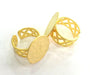 Adjustable Ring Blank, (20mm blank ) Gold Plated Brass G3851
