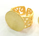 Adjustable Ring Blank, (20mm blank ) Gold Plated Brass G3854