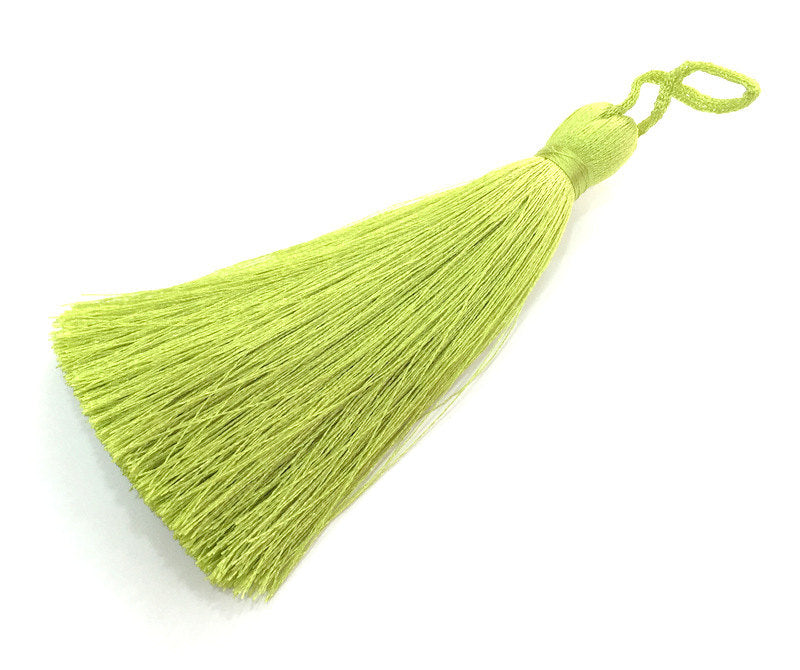 Green Yellow  Tassel ,   Large Thick  113 mm - 4.4 inches   G3880