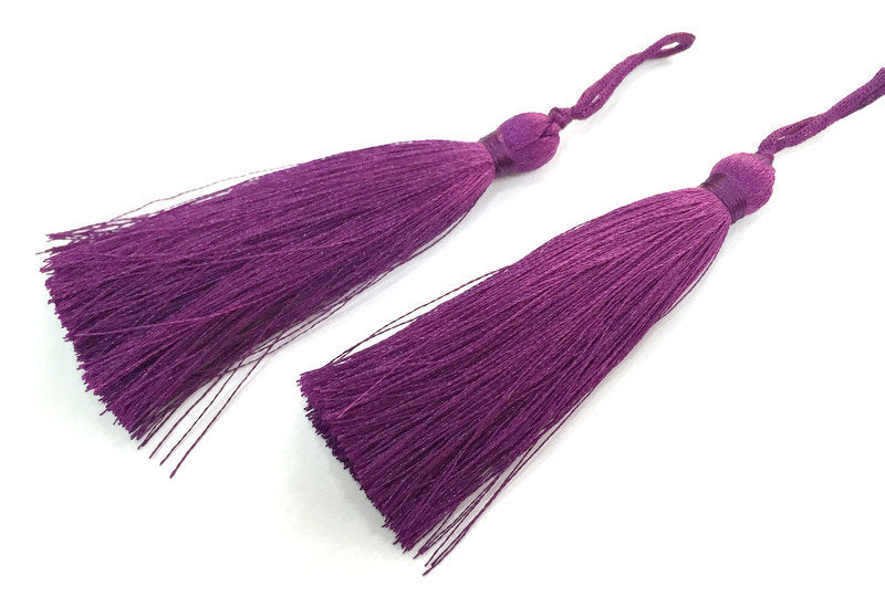2 pcs (78 mm - 3 inches)  Dark Purple  Tassel   G12236