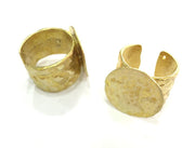 Raw Brass Adjustable Ring Blank  (20mm Blank) G3895