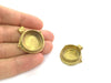 Raw Brass  Pendant Blank Bezel Settings Base Blank Mountings Necklace Blank Cabochon Base (20mm blank) Cabochon Base,Mountings G3896