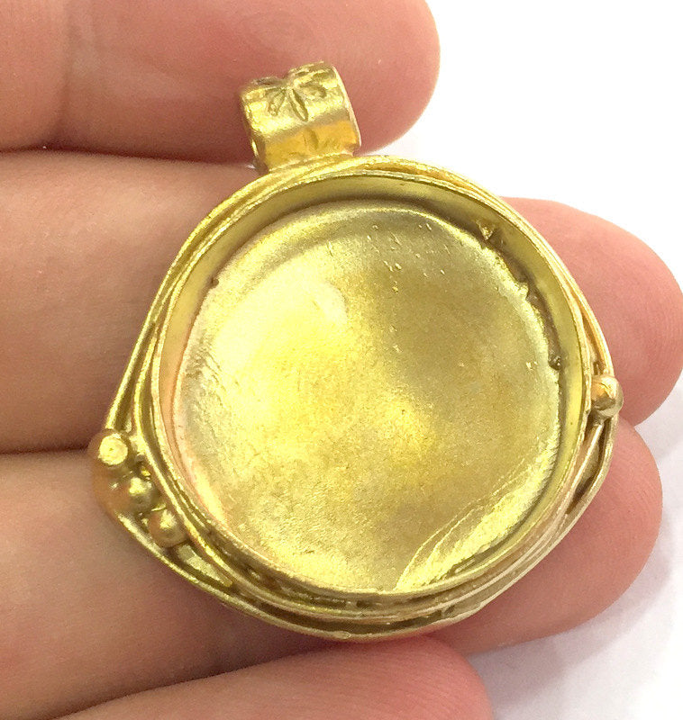 Raw Brass  Bezel Settings, (30mm blank) Cabochon Base,Mountings G5913