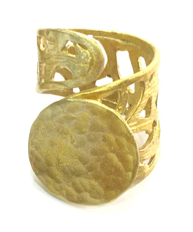 20mm Raw Brass Adjustable Ring Blank (20mm Blank) G3901