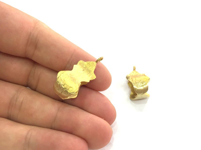 2 Raw Brass  Findings 32x12mm G3902