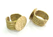 Raw Brass Adjustable Ring Blank (20mm Blank)  G3908