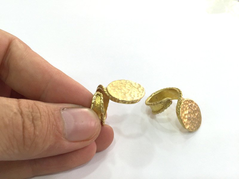 Raw Brass Adjustable Ring Blank (20mm Blank)  G3909