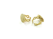 Ring Blank Bezel Settings Cabochon Base Mountings Adjustable  (20mm Blank) G3910