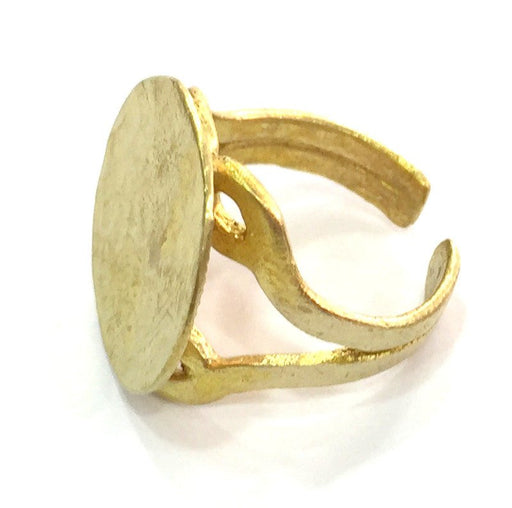 Raw Brass Adjustable Ring Blank   (20mm Blank)  G3911