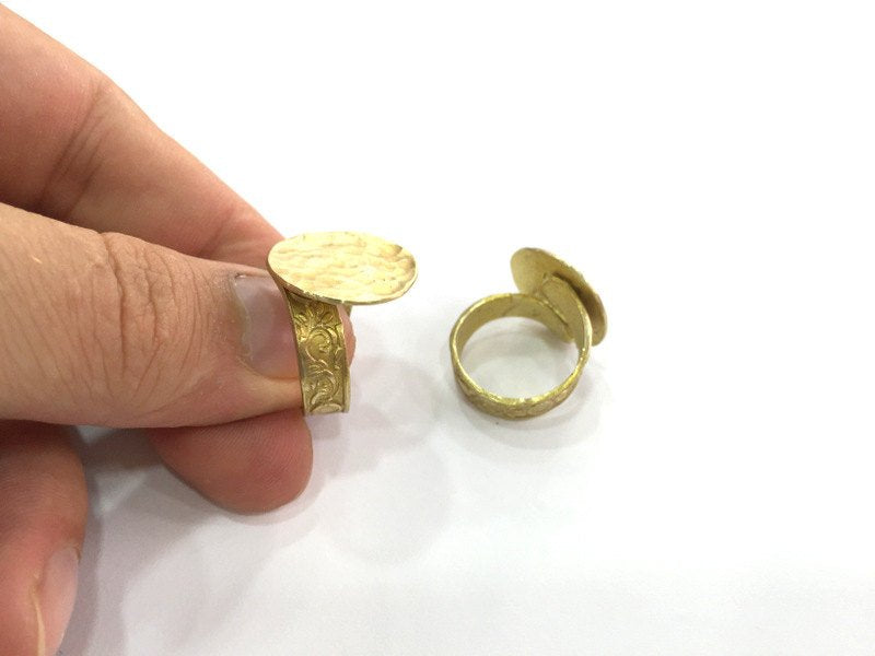 Raw Brass Adjustable Ring Blank (20mm Blank)  G3913